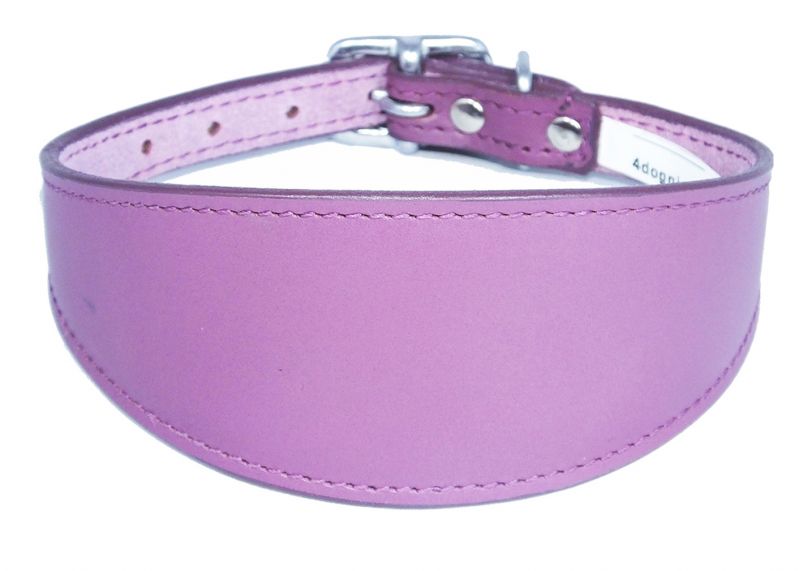 Wholesale Purple Leather Whippet Greyhound Collar